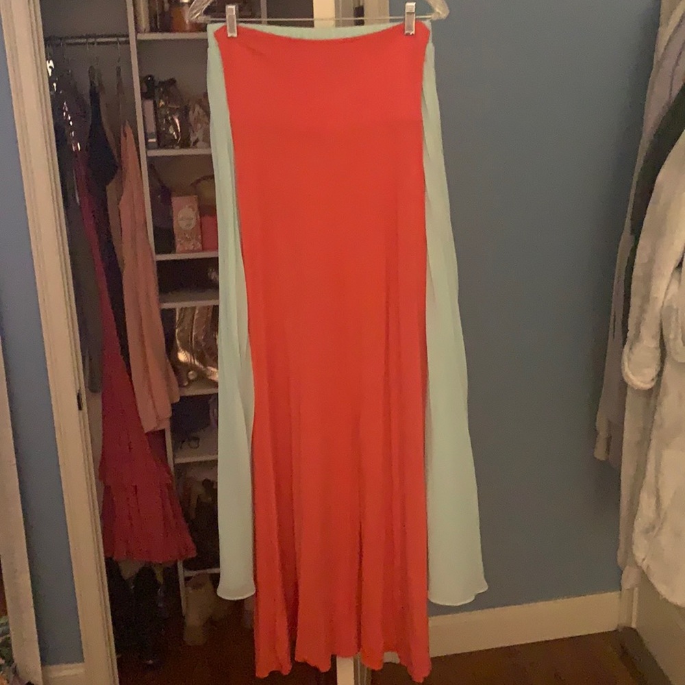 Orange Diosa Maxi Skirt